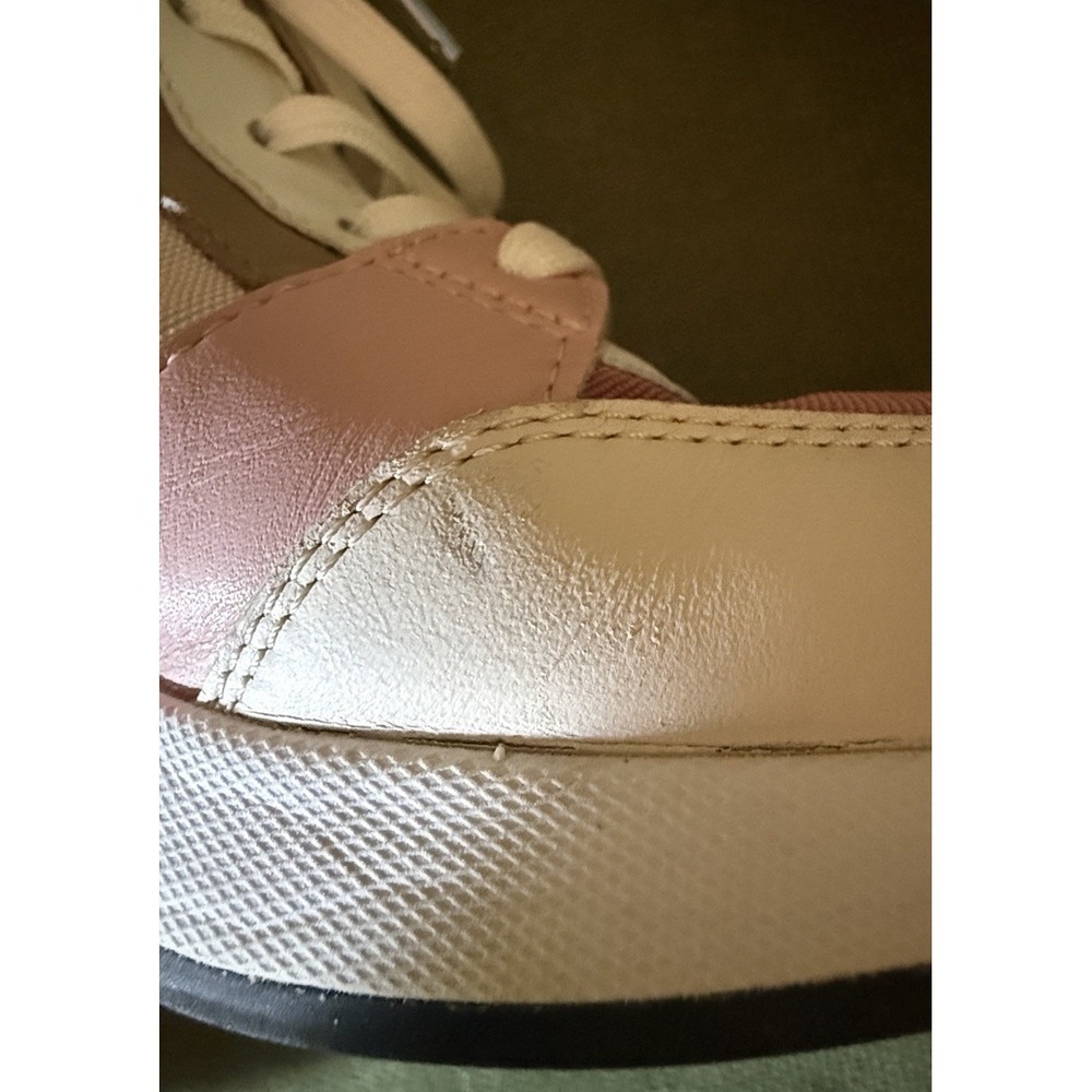 Michael Kors Georgie Mixed Media Trainers Womens 6.5 Pink Cream Wedge - Picture 9 of 13